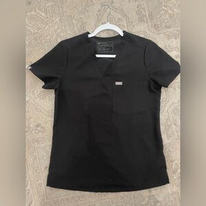 Figs Catarina Black scrub top XS